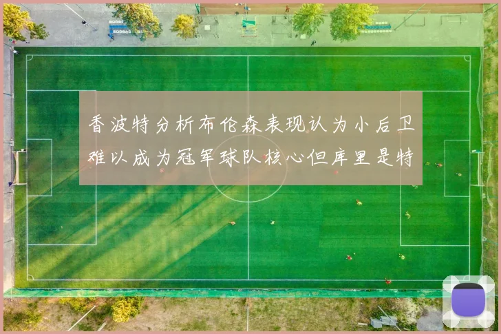 香波特分析布伦森表现认为小后卫难以成为冠军球队核心但库里是特例